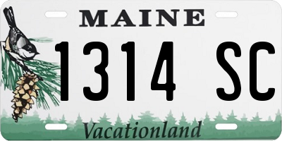 ME license plate 1314SC