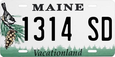 ME license plate 1314SD