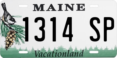 ME license plate 1314SP