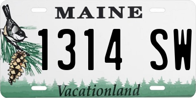 ME license plate 1314SW