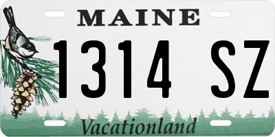 ME license plate 1314SZ