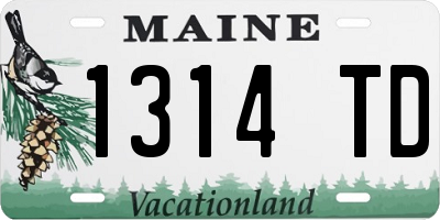 ME license plate 1314TD