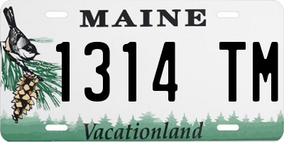 ME license plate 1314TM