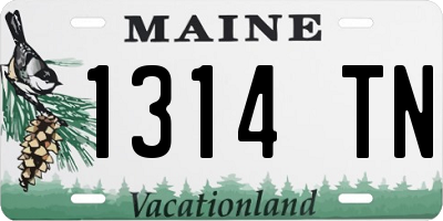 ME license plate 1314TN