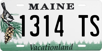 ME license plate 1314TS