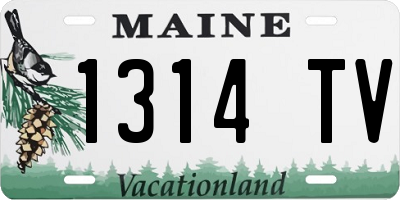 ME license plate 1314TV