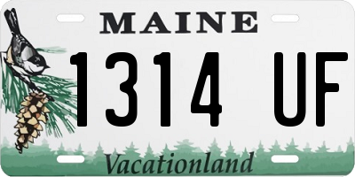 ME license plate 1314UF