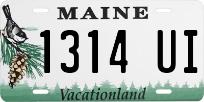 ME license plate 1314UI