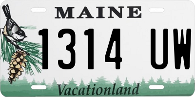 ME license plate 1314UW