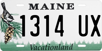 ME license plate 1314UX