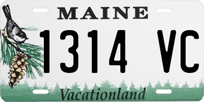 ME license plate 1314VC