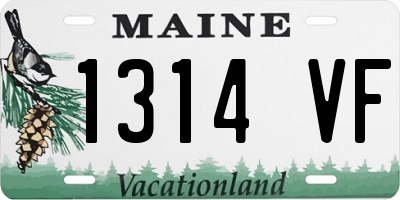 ME license plate 1314VF