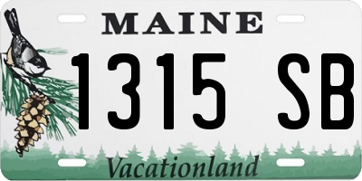 ME license plate 1315SB