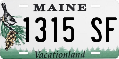 ME license plate 1315SF