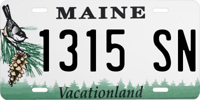 ME license plate 1315SN