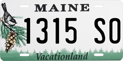 ME license plate 1315SO