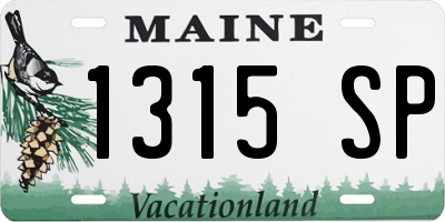ME license plate 1315SP
