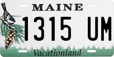 ME license plate 1315UM