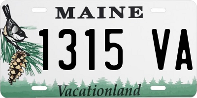 ME license plate 1315VA