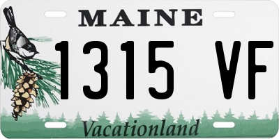 ME license plate 1315VF