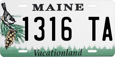 ME license plate 1316TA
