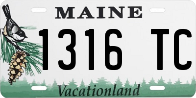 ME license plate 1316TC