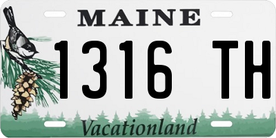 ME license plate 1316TH