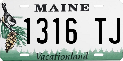 ME license plate 1316TJ