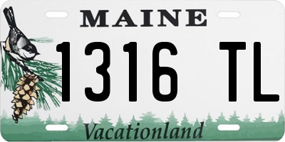 ME license plate 1316TL
