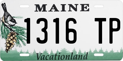 ME license plate 1316TP