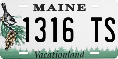 ME license plate 1316TS