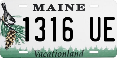 ME license plate 1316UE