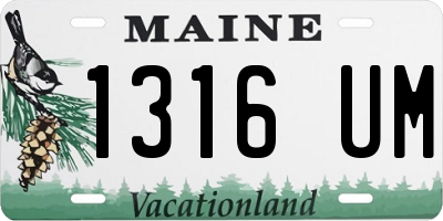 ME license plate 1316UM