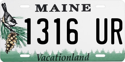 ME license plate 1316UR