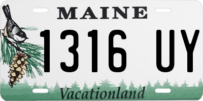 ME license plate 1316UY
