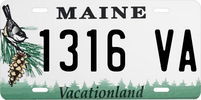 ME license plate 1316VA