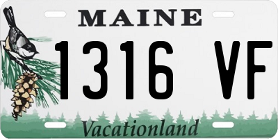 ME license plate 1316VF