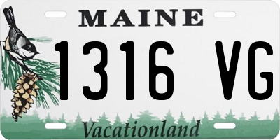 ME license plate 1316VG