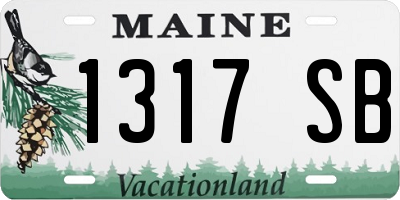 ME license plate 1317SB