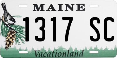 ME license plate 1317SC