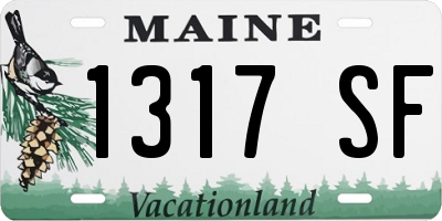 ME license plate 1317SF