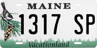 ME license plate 1317SP