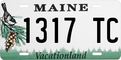 ME license plate 1317TC