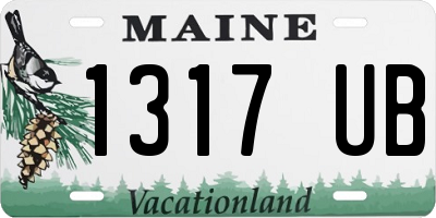 ME license plate 1317UB