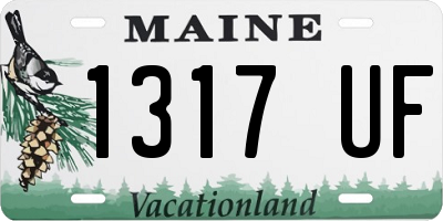 ME license plate 1317UF