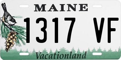 ME license plate 1317VF