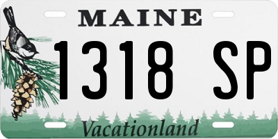 ME license plate 1318SP