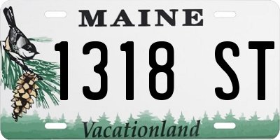 ME license plate 1318ST