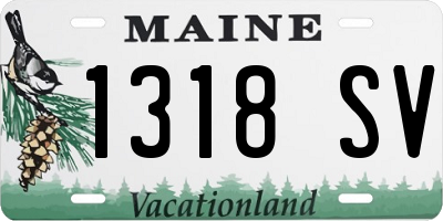 ME license plate 1318SV