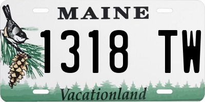 ME license plate 1318TW